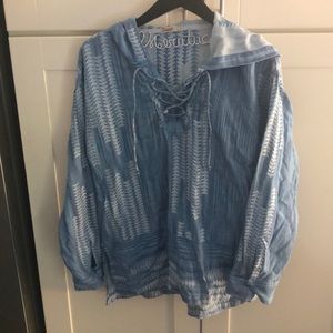 Faherty Lace Up Hoodie